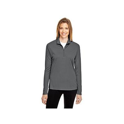 Team 365 Womens Zone Performance Quarter-Zip (TT31W), Sport Graphite, Large