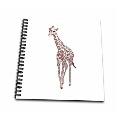 3dRose 3D Rose Cute Color Drawing of Child Baby Giraffe-Memory Book, 12-inch (db_77673_2), 12" x 12"
