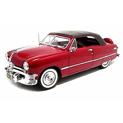 Maisto 1950 Ford Convertible, Red 31681 - 1/18 Scale Diecast Model Toy Car