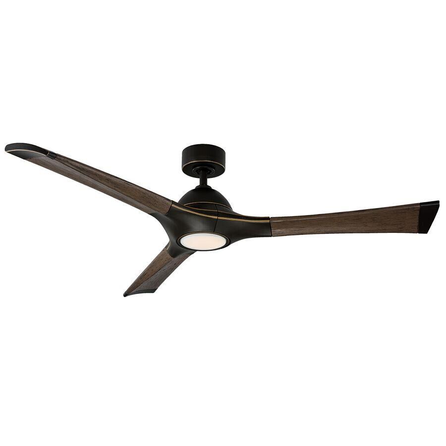 Modern Forms Woody Outdoor Rated 60 Inch Ceiling Fan with Light Kit - FR-W1814-60L-BZ/DW