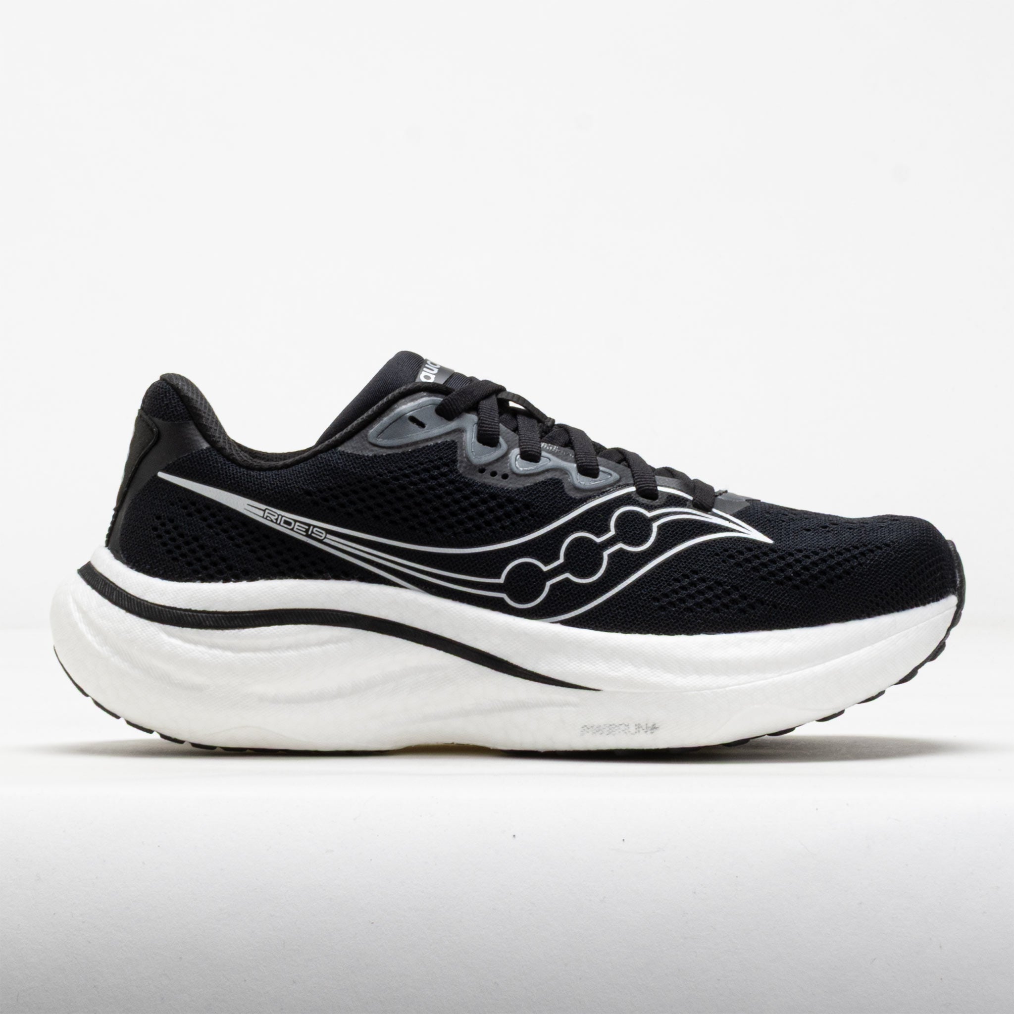 Saucony Ride 19 Women's Running Shoes Black/Silver