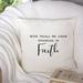 Gracie Oaks Creasy Faith Throw Pillow Eco-Fill/Microfiber | 18 H x 18 W x 4 D in | Wayfair 9E8AA87BA81D4F8195E719FAA11CED29