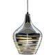 Beliani - Lampe Suspension Design en Forme Évasée en Verre Argenté à Reflets Néon Tigrés E27 Max.