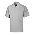 BP 1612-181-51-L Unisex-Poloshirt, 1/2 Ärmel, Polokragen mit Knopfleiste, 70 cm, 220,00 g/m² Stoffmischung, hellgrau, L