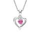 Ivy Gems 9ct White Gold Ruby and Diamond Heart Pendant with 46cm Chain