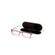 ThinOptics Brooklyn Reading Glasses 2.00 Rectangular Red Frames With Milano Magnetic Case - Thin Lightweight Compact Readers 2.00 Strength