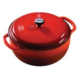 Lodge EC6D43 6 qt. Enameled Color Round Dutch Oven - Red screenshot. Cooking & Baking directory of Home & Garden.
