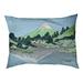 Tucker Murphy Pet™ Burkart Mt. Fuji Reflected in Lake Kawaguchi Indoor/Outdoor Dog Pillow/Classic /Fleece in Green/Blue | Wayfair