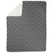 Latitude Run® Avicia Square Maze Fleece Blanket Microfiber/Fleece/Microfiber/Fleece in Gray/White/Black | 62.5 H x 52.5 W in | Wayfair