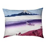 Tucker Murphy Pet™ Burkart Tama River in Musashi Province Indoor/Outdoor Dog Pillow/Classic Polyester in Red/Black | 17 H x 42 W x 42 D in | Wayfair