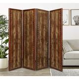 World Menagerie Newtown Screen 4 Panel Room Divider in Brown | 86 H x 76 W x 9 D in | Wayfair 15FEB2D4C7B94852A9E9A7EFDC4E1789