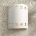 Jaken 10" High White Row of Squares LED Outdoor Wall Light