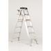 Bauer Corporation 4' 5 - Step Aluminum Lightweight Folding Step Ladder Aluminum in Gray | 16 W x 37 D in | Wayfair 25104
