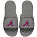 Youth ISlide Gray Atlanta Braves Alternate Logo Slide Sandals