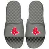 Men's ISlide Gray Boston Red Sox Primary Logo Slide Sandals