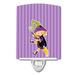 Caroline's Treasures Halloween Witch Ceramic Night Light Ceramic in Indigo | 6 H x 4 W x 3 D in | Wayfair BB9153CNL