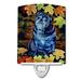 Caroline's Treasures Old Pug in Fall Leaves Ceramic Night Light Ceramic | 6 H x 4 W x 3 D in | Wayfair 7159CNL