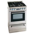 Avanti Products Avanti Series 24" Gas Range Oven, Stainless Steel in White | 37.5 H x 25.5 W x 23.5 D in | Wayfair DGR24P3S