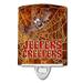 Caroline's Treasures Jeepers Creepers w/ Bat & Spider web Halloween Ceramic Night Light Ceramic in Orange/Red | 6 H x 4 W x 3 D in | Wayfair