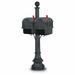 Warwick Mounted Multi-Family Mailbox w/ Post Included Steel in Black Postal Products Unlimited, Inc | 66 H x 35 W x 22 D in | Wayfair N1026021