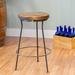 Fleur De Lis Living Gregoire 25" Tall Bar & Counter Stool Wood/Metal in Black/Brown | 24.5 H x 13 W x 13 D in | Wayfair