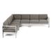 Wade Logan® Caggiano 81" Wide Outdoor L-Shaped Patio Sectional w/ Cushions Metal | 31.25 H x 80.85 W x 80.5 D in | Wayfair