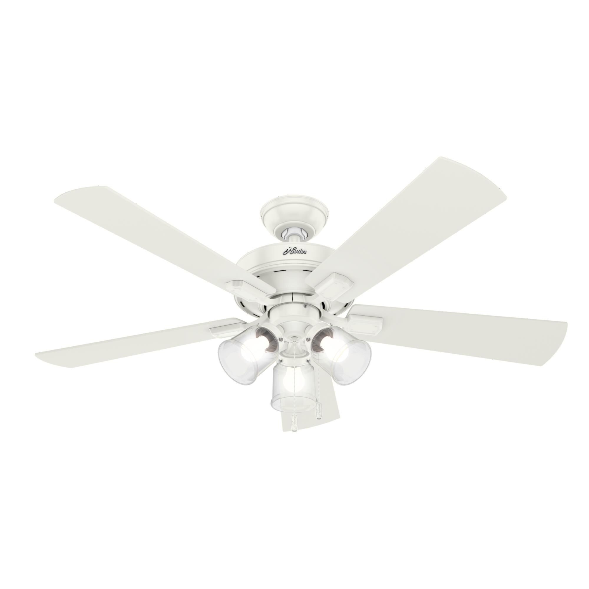 Hunter Fan Crestfield 52 Inch Ceiling Fan with Light Kit - 54204