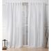 Helix Nicole Miller Embellished Square Hidden Tab/Rod Pocket Top Light Filtering Curtain Panel Pair Polyester in White/Brown | 84 H in | Wayfair