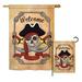 Breeze Decor Ahoy Pirate Impressions Decorative Vertical House Printed in American 2-Sided Garden Flag in Black/Brown | 28 H x 18.5 W in | Wayfair