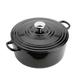 BK Cookware German Enamelled Iron, 28 cm/6.7 Litre Dutch Oven Casserole Dish with Lid, Induction, Dishwasher & Oven Safe, Black