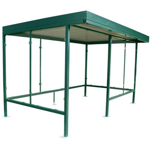 Abri Fumeur Vert L Ht:38 Acier Galvanisé - Manutan Expert