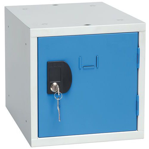 1 Casier Cube Individuel - 305x305x305 Mm - Bleu - Manutan Expert
