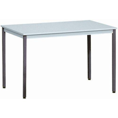 Table De Réunion 140x70 Plateau Gris - Pieds Gris Foncés - Manutan Expert