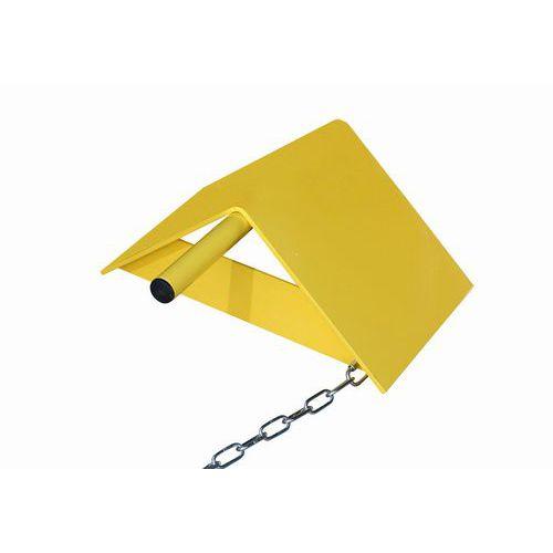 Cale Roue Camion Avec Poignée Jaune L410xl245xh180 Mm - Mottez
