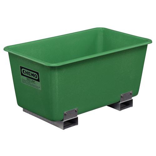 Bac Polyester Arme 300 L Socle Chariot E Levateur - Cemo