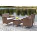 Brayden Studio® Mckeever 4 Piece Rattan Sofa Seating Group w/ Cushions Wood in Brown | Outdoor Furniture | Wayfair C94331D4F2C34F6E938B55D3E7E62F7E