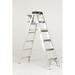 Bauer Corporation 4' 5 - Step Aluminum Lightweight Folding Step Ladder Aluminum in Gray | 14 W x 37 D in | Wayfair 20104