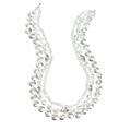 Draper's & Damon's Women's Multi Row Quartz Necklace - White