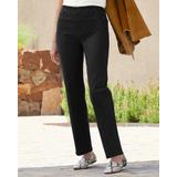 Draper's & Damon's Women's Slimtacular® Straight Leg Pull-On Denim Jeans - Black - PS - Petite Short