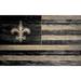 New Orleans Saints 11'' x 19'' Distressed Flag Sign