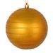 Vickerman 527856 - 4.75" Antique Gold Candy Glitter Ball Christmas Tree Ornament (4 pack) (N187730D)