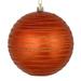 Vickerman 528204 - 6" Burnished Orange Candy Glitter Ball Christmas Tree Ornament (3 pack) (N187818D)