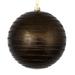 Vickerman 528075 - 4.75" Gunmetal Candy Glitter Ball Christmas Tree Ornament (4 pack) (N187784D)