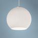 Cleo 12 1/2" Wide Frosted White Ribbed Glass Pendant Light