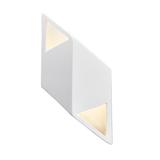 Justice Design Group Ambiance Collection 12 Inch LED Wall Sconce - CER-5835-WTWT