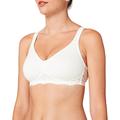 SUSA Women's Damen BH ohne Bügel gemoldet Organic-Cotton Wireless Bra, White (Nature 229), 42C