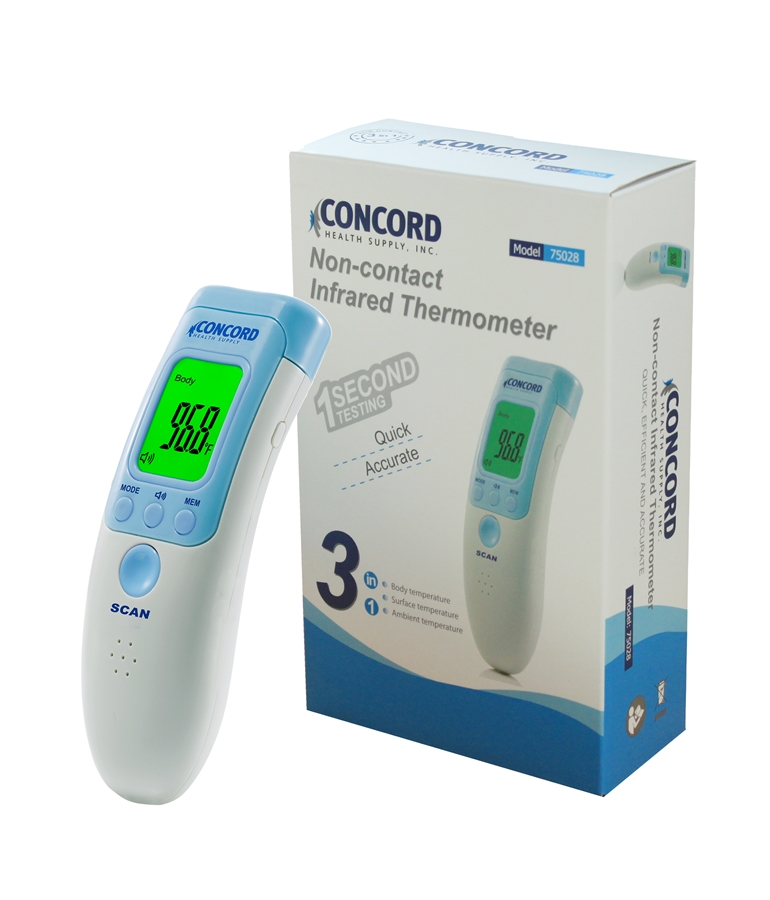 Concord Non-Contact Infrared 3-in-1 Thermometer. Measures Body, Surface and Room Temperature
