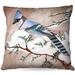 Millwood Pines Mcglade Couch Bluejay Square Pillow Cover & Insert Polyester/Polyfill blend | 16 H x 16 W x 4 D in | Wayfair