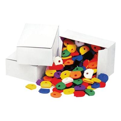 Wedo 100er-Pack Schlüsselkappen, rund mehrfarbig, 2.5x2 cm