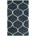 Hudson Shag Collection 6' X 9' Rug in Slate Blue And Ivory - Safavieh SGH280L-6